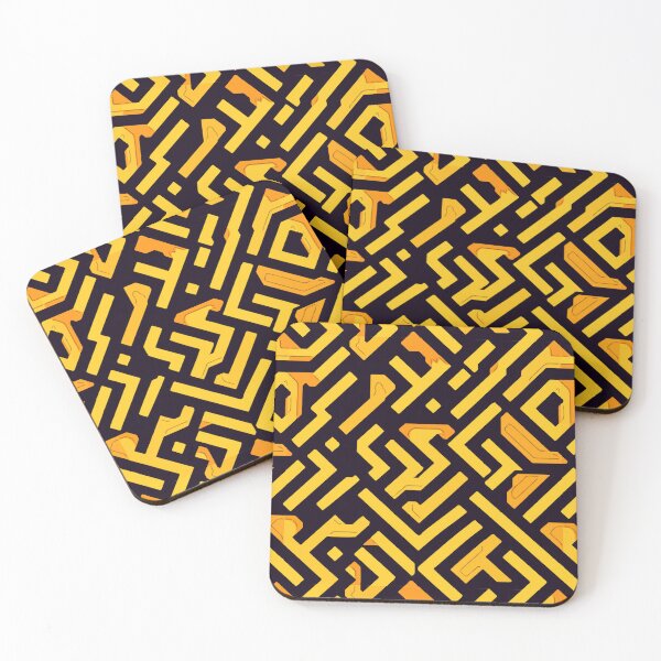 Item preview, Gold and Black Bold Geometric Repeat Seamless Pattern designed and sold by Atkisson.