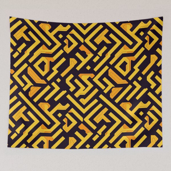 Item preview, Gold and Black Bold Geometric Repeat Seamless Pattern designed and sold by Atkisson.