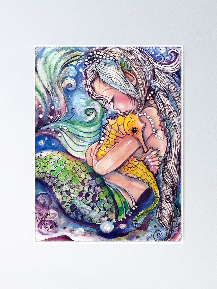 Alternate view of SeaHorse Hugs Poster