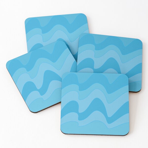 Item preview, Blue Wavy Stripes Pattern designed and sold by Nisha Prabhu.