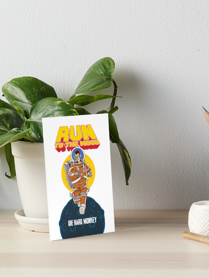 Run to The Moon Art Board Print