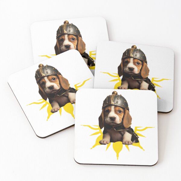 Item preview, Cute puppy knight wit the sun designed and sold by Dreamtodream.