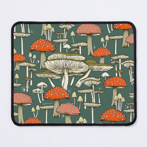 Item preview, Magical Forest Mushrooms - Retro Green designed and sold by Elizabeth Weglein.