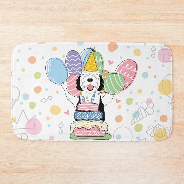 Item preview, Black White Sheepadoodle Birthday Party 6 designed and sold by Lulupainting.