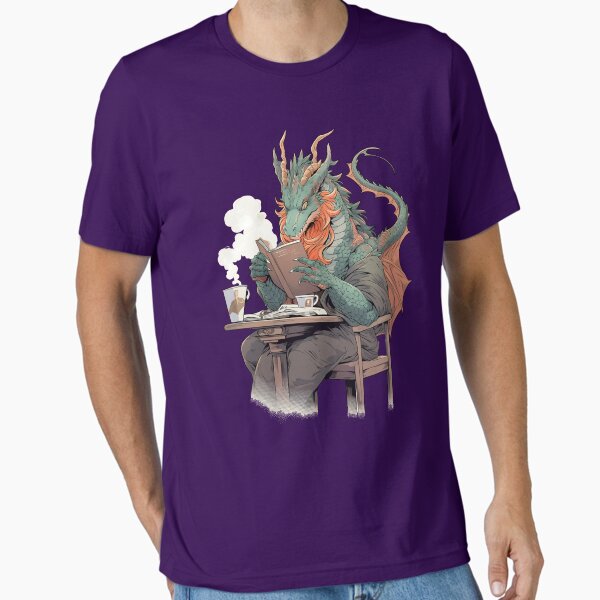 Item preview, Dragon's Day Off: Coffee and Book Time designed and sold by Zandalus.