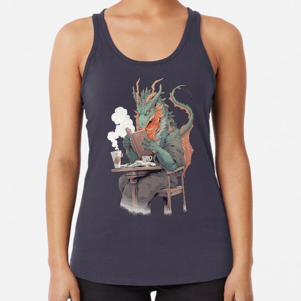 Item preview, Dragon's Day Off: Coffee and Book Time designed and sold by Zandalus.