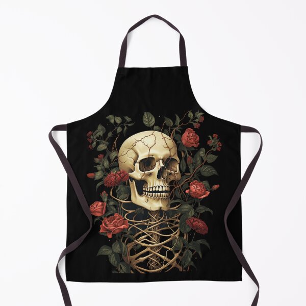 Item preview, Skull and Roses Skull with Flowers Skull Artwork designed and sold by AnnaMDesign.