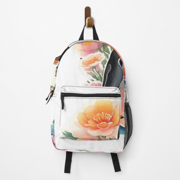 Item preview, Adorable Penguin with Watercolor Flowers at a lake designed and sold by YourNameMatters.