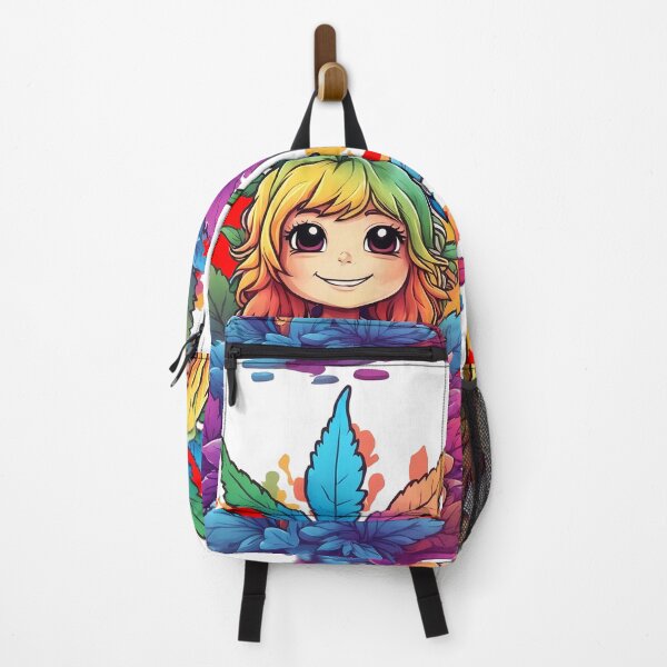 Item preview, Chibi Style Girl RGB Pot Leaf Rainbow Style designed and sold by wojysmokes.