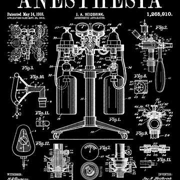 Artwork thumbnail, Nurse Doctor Anesthesia Medical Anesthetist Vintage Patent by GrandeDuc