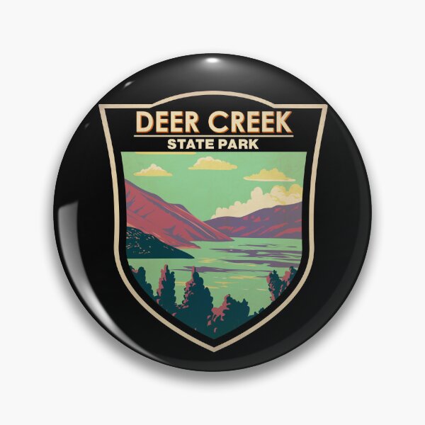 Item preview, Deer Creek State Park Utah Travel Art Badge designed and sold by KrisSidDesigns.