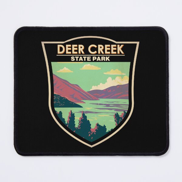 Item preview, Deer Creek State Park Utah Travel Art Badge designed and sold by KrisSidDesigns.