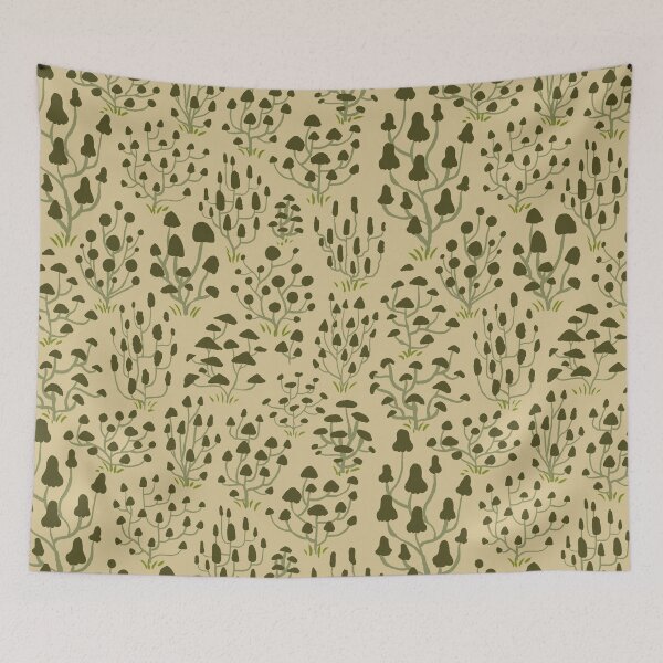 Item preview, Small Mushroom Repeat Pattern - Green designed and sold by rnmarts.