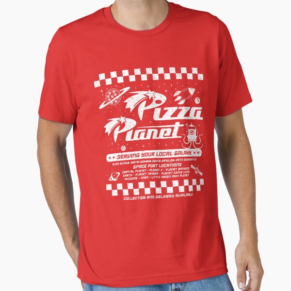 Vista previa del artículo con la obra «Pizza Planet T-Menos 30», diseñado y vendido por Candywrap Studio.