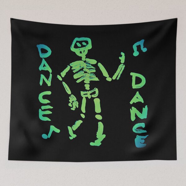 Item preview, Dancing Skeleton Lime designed and sold by craftsbydaphy.