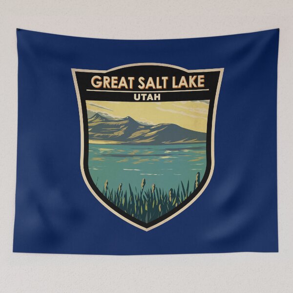 Item preview, Great Salt Lake Utah Travel Art Badge designed and sold by KrisSidDesigns.