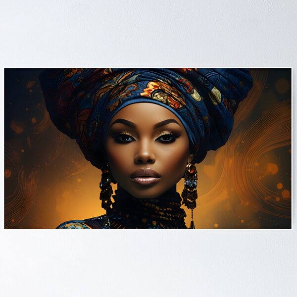 Black Art-Beautiful Images of Black Culture-Draped in Beauty Poster