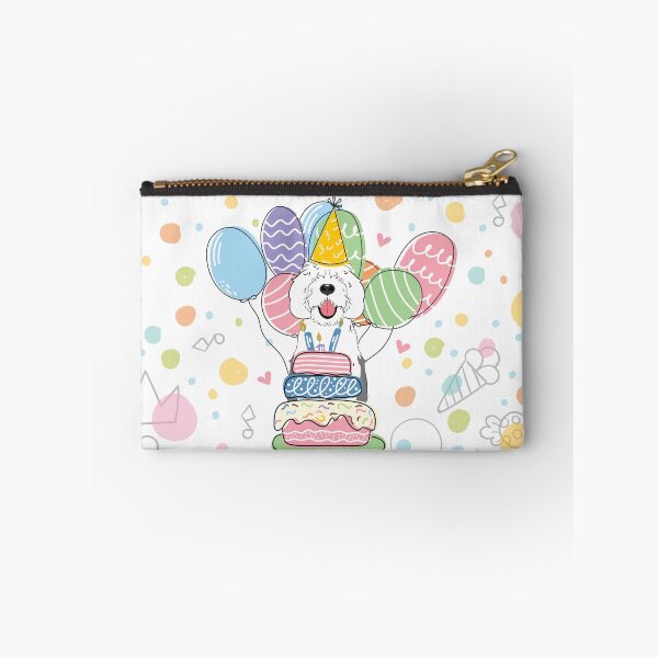 Item preview, Gray White Sheepadoodle Birthday Party 1 designed and sold by Lulupainting.