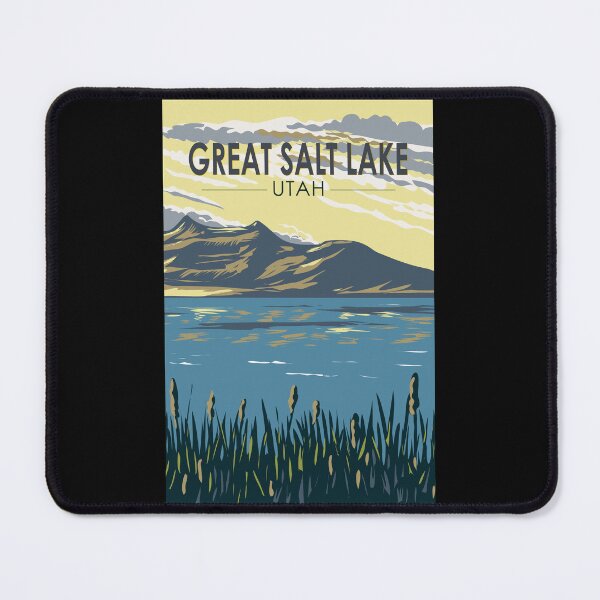 Item preview, Great Salt Lake Utah Travel Art Vintage designed and sold by KrisSidDesigns.