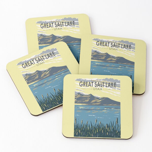 Item preview, Great Salt Lake Utah Travel Art Vintage designed and sold by KrisSidDesigns.