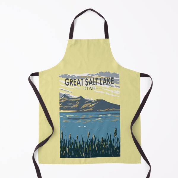 Item preview, Great Salt Lake Utah Travel Art Vintage designed and sold by KrisSidDesigns.