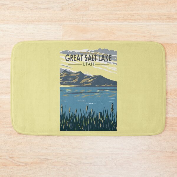 Item preview, Great Salt Lake Utah Travel Art Vintage designed and sold by KrisSidDesigns.