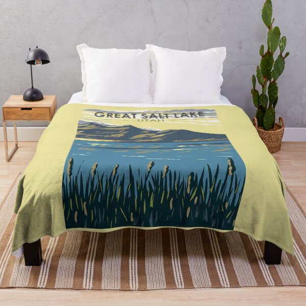 Item preview, Great Salt Lake Utah Travel Art Vintage designed and sold by KrisSidDesigns.