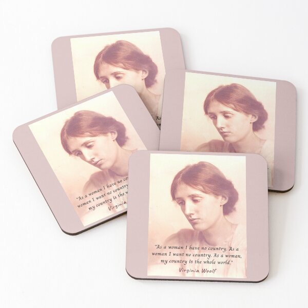 Item preview, Virginia Woolf portrait and quote: As a woman I have no country. As a woman I want no country.... designed and sold by artbleed.