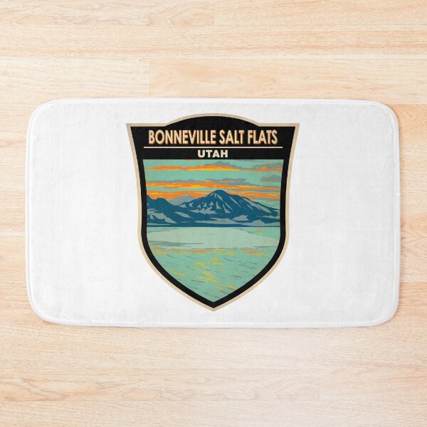 Item preview, Bonneville Salt Flats Utah Travel Art Badge designed and sold by KrisSidDesigns.