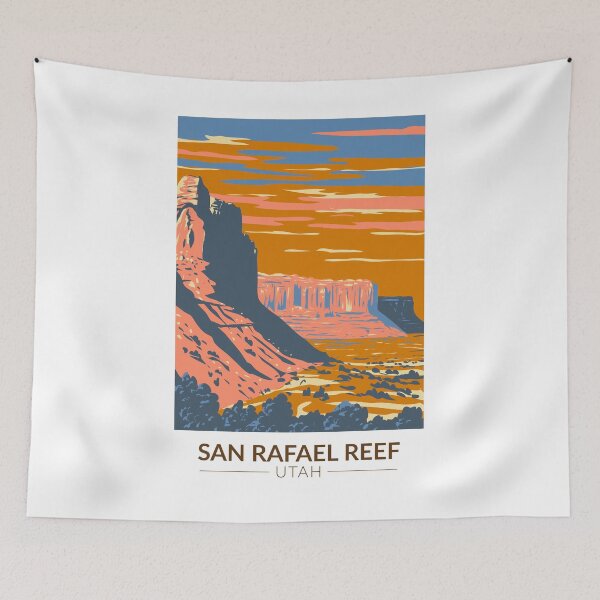 Item preview, San Rafael Reef Utah Travel Art Vintage designed and sold by KrisSidDesigns.