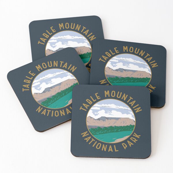 Item preview, Table Mountain National Park South Africa Retro Distressed Circle designed and sold by KrisSidDesigns.