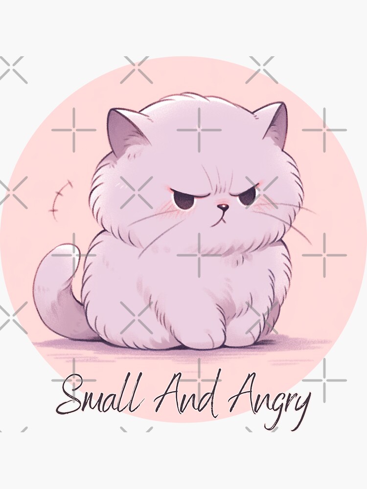 Angry cute cat' Sticker