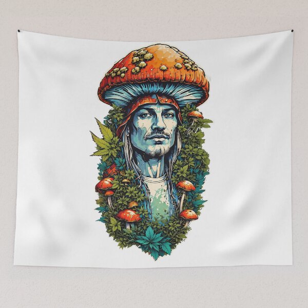 Item preview, Psychedelic Waves Mushroom Head Man 5 Amanita Muscaria designed and sold by wojysmokes.
