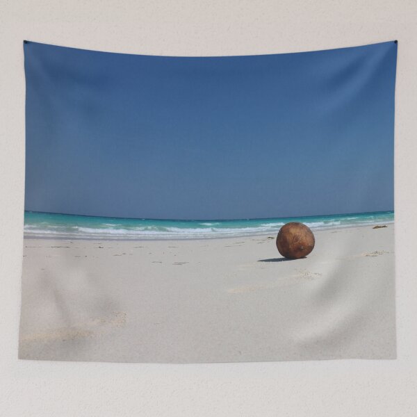 Item preview, BCH Tropical | Lone Coconut  At The Beach Photography designed and sold by BossyCatHome.