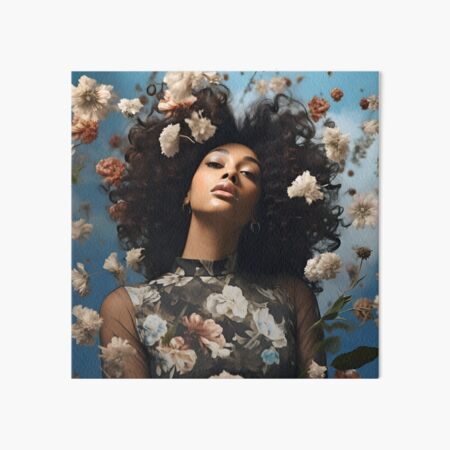 Black Art-Beautiful Images of Black Culture-Delicate Flower Art Board Print