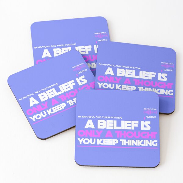 Item preview, A believe is only a thought- Inspirational quote designed and sold by inspiraworld.