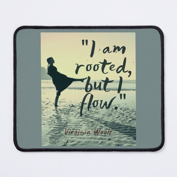Item preview, Beach and  Virginia Woolf quote: I am rooted, but I flow. designed and sold by artbleed.