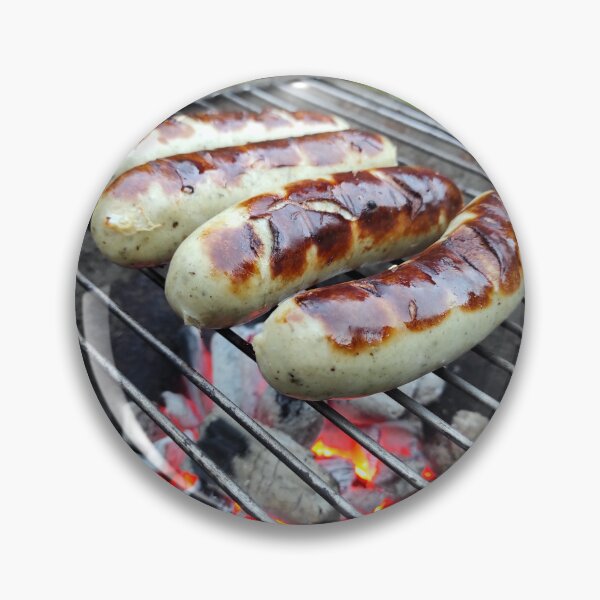 Item preview, Sausages on charcoal grill designed and sold by Gourmetkater.