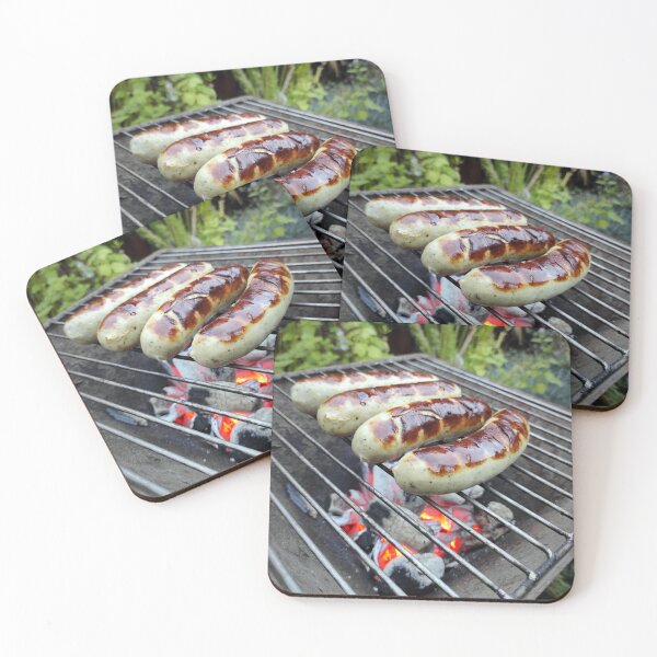 Item preview, Sausages on charcoal grill designed and sold by Gourmetkater.
