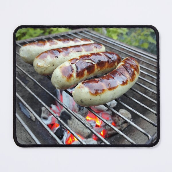 Item preview, Sausages on charcoal grill designed and sold by Gourmetkater.