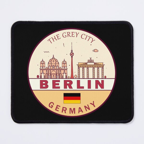 Item preview, Berlin Germany City Skyline Emblem designed and sold by KrisSidDesigns.