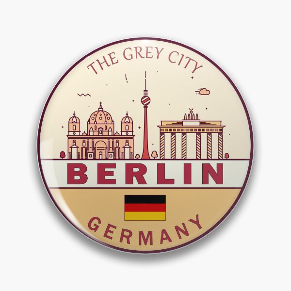 Item preview, Berlin Germany City Skyline Emblem designed and sold by KrisSidDesigns.