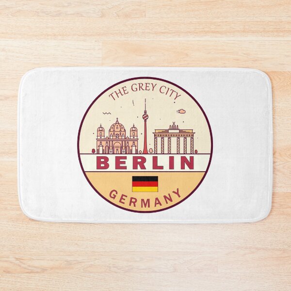Item preview, Berlin Germany City Skyline Emblem designed and sold by KrisSidDesigns.