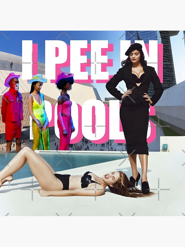 How Dare You I Pee In Pools with the Neon Cowboys Western Glam Margot Robbie inspired pink cosplay cowgirl Barbie costumes Photographic Print