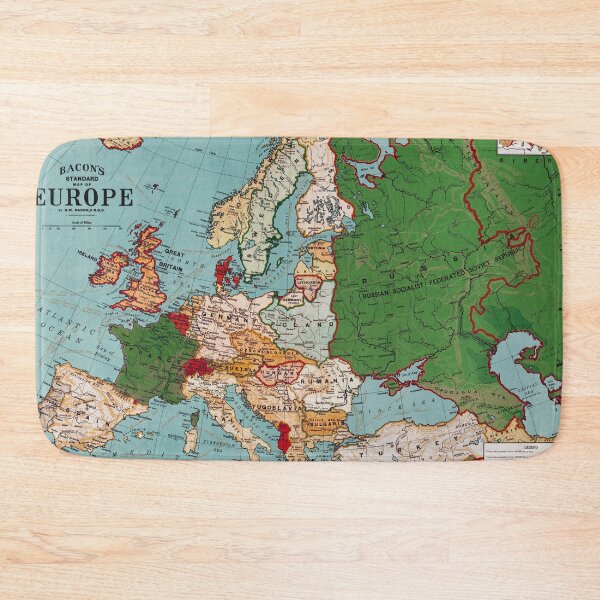 Item preview, George Washington Bacon | Bacon’s Standard Map Of Europe  (1830-1922) designed and sold by BossyCatHome.
