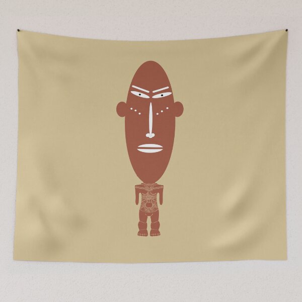 Item preview, African abstract ethnic tribal art style portrait designed and sold by Alexaltay.