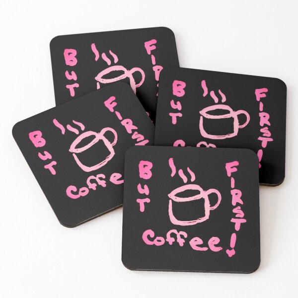 Item preview, First Coffee Pink designed and sold by craftsbydaphy.