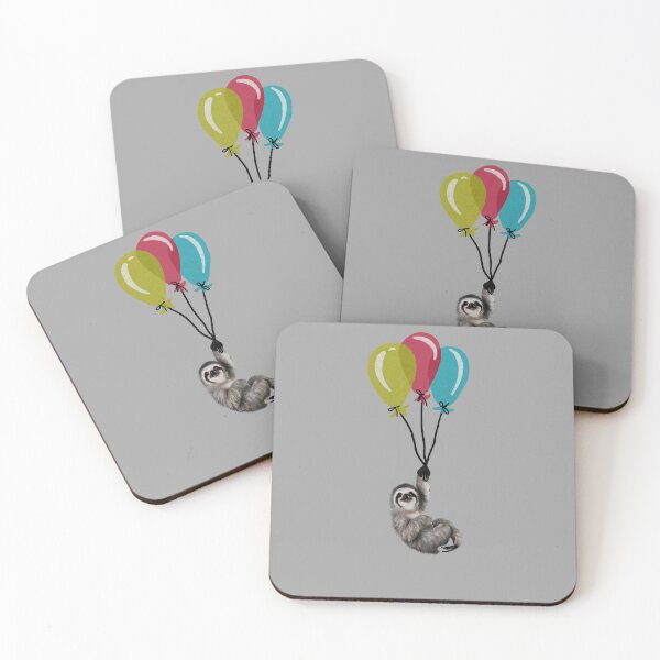Item preview, Sloth floating with balloons, Love Sloths  designed and sold by Logiamerch.