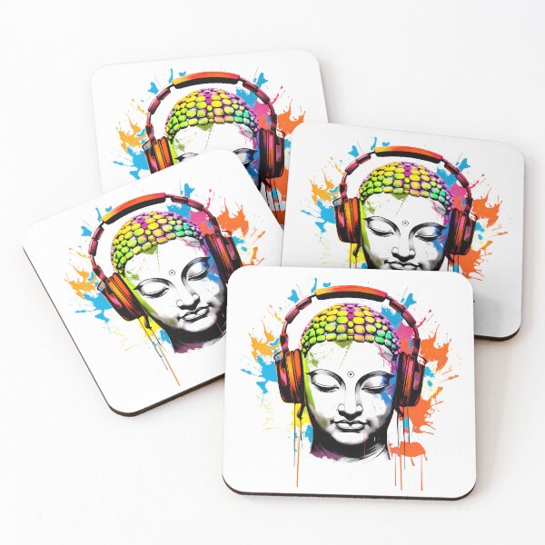 Item preview, Serenity in Sound: Chilling Buddha Meditating with Yoga Music Headphones designed and sold by Studio-Mind.