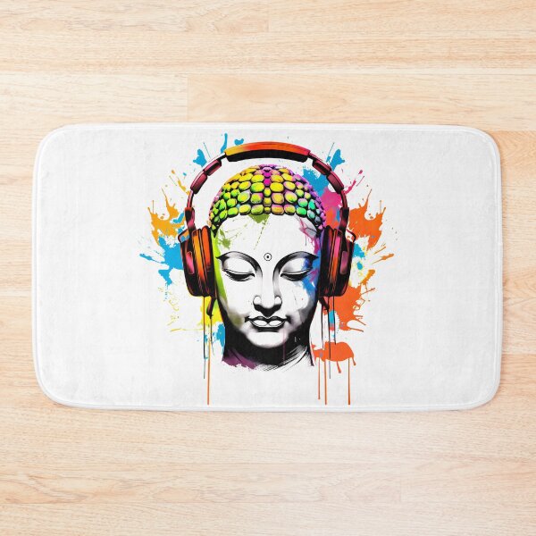 Item preview, Serenity in Sound: Chilling Buddha Meditating with Yoga Music Headphones designed and sold by Studio-Mind.